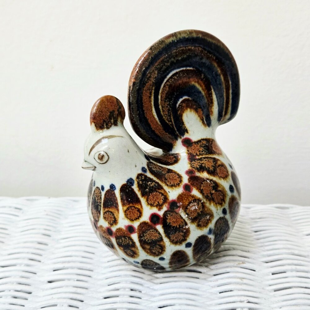 3/$75🥳 Vintage Tonalá Mexico Ceramic Rooster – Hand-Painted Folk Art